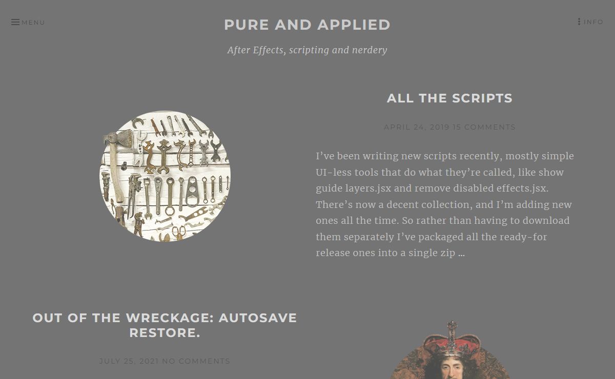 pure and applied – After Effects, scripting and nerdery