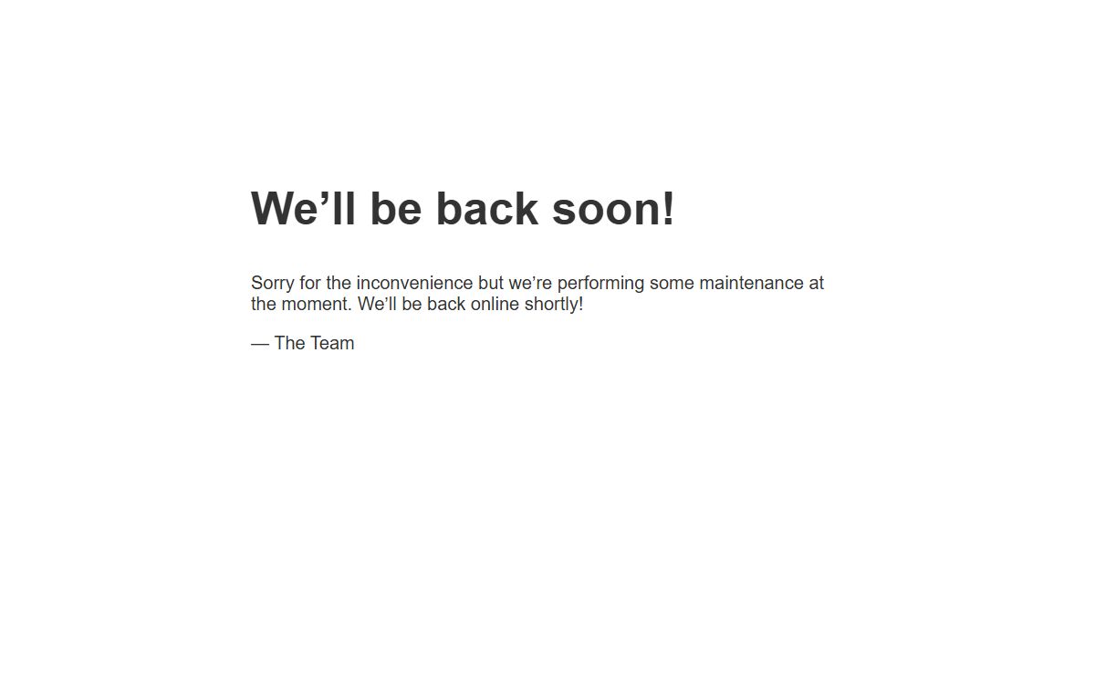 Site Maintenance