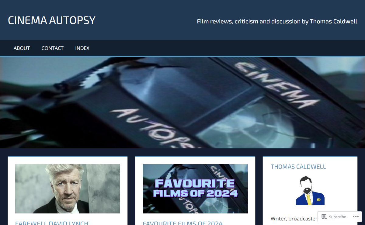 CINEMA AUTOPSY – Film reviews, criticism and discussion by Thomas Caldwell