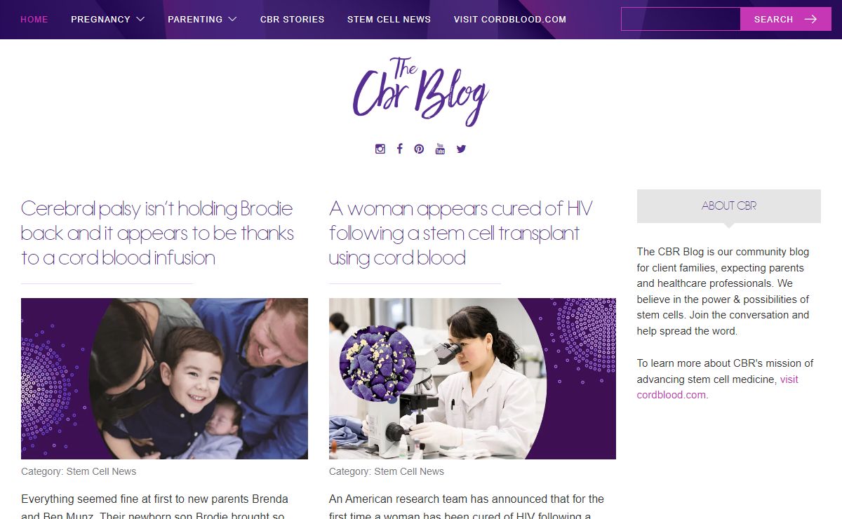 Cord Blood Registry Blog – A Blog By CBR