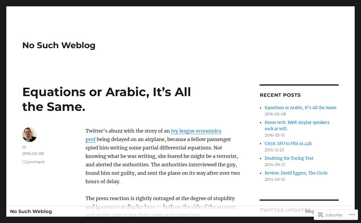 No Such Weblog