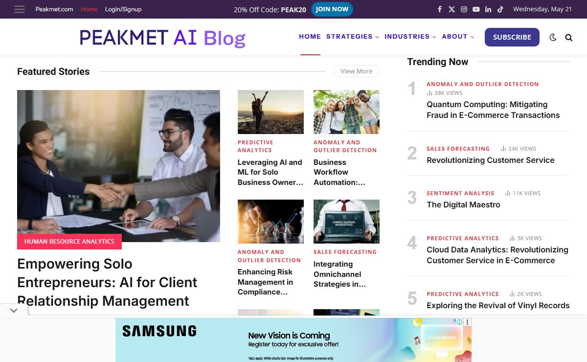 Peakmet AI Blog – Empowering Business Growth with Cutting-Edge AI and ML Insights