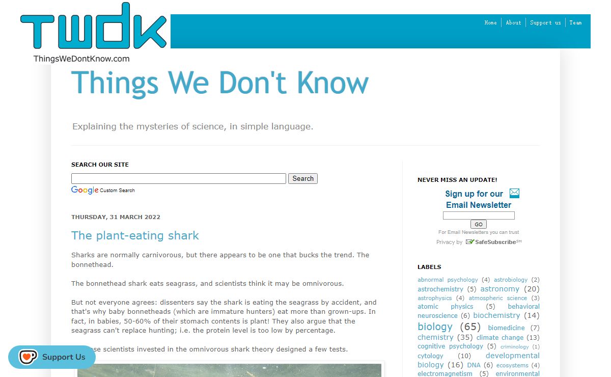 Things We Don't Know