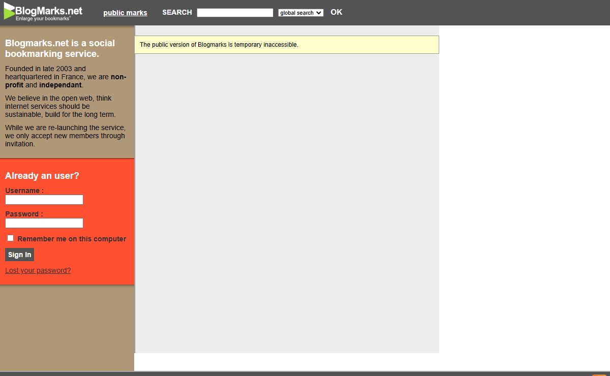 Blogmarks : Public marks