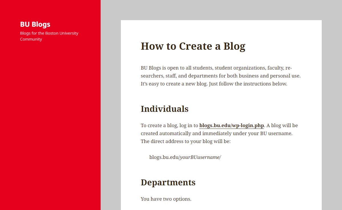 BU Blogs – Blogs for the Boston University Community