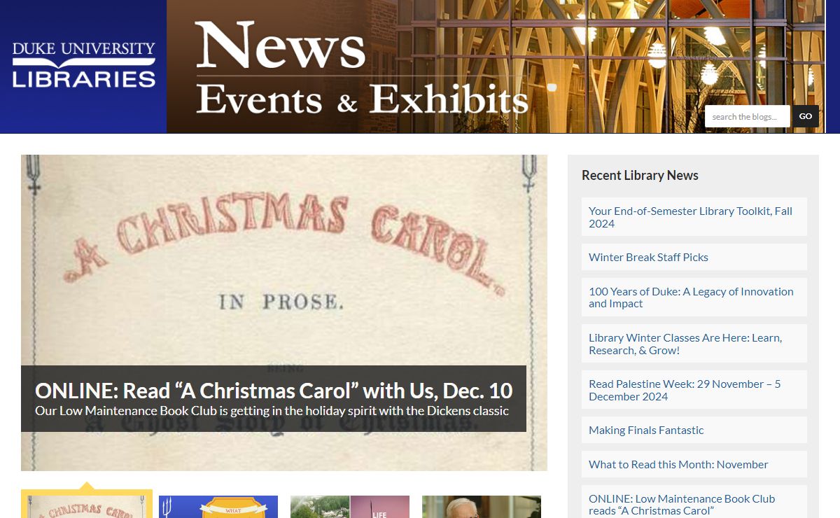 News, Events & Exhibits - Duke University Libraries Blogs