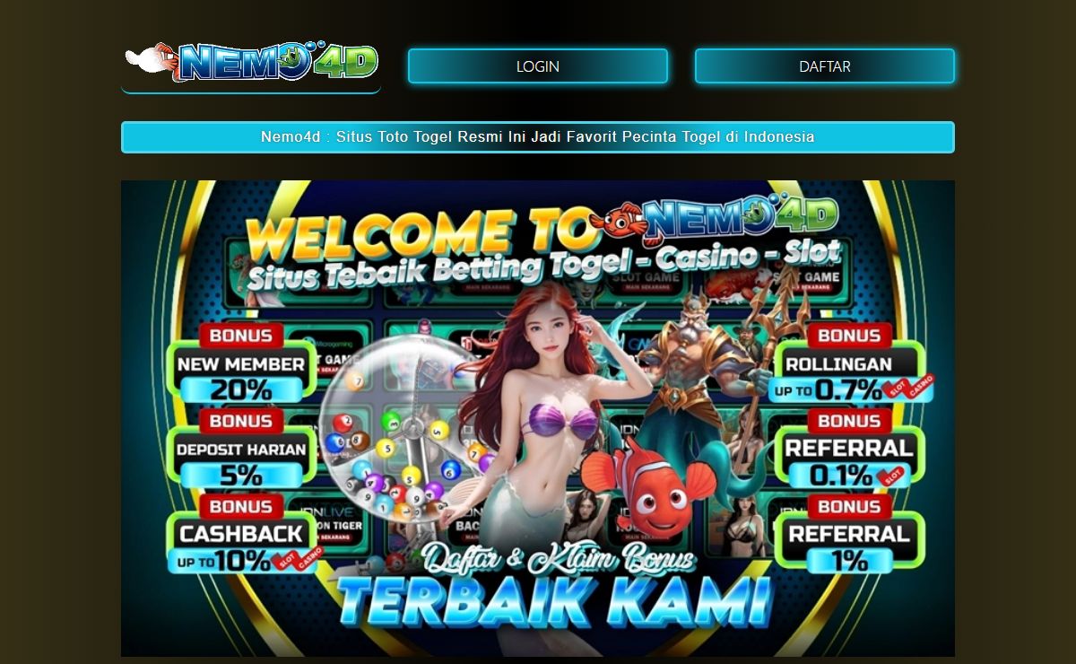 NEMO4D : Situs Togel Online Resmi Terpercaya dan Terbaru 2024