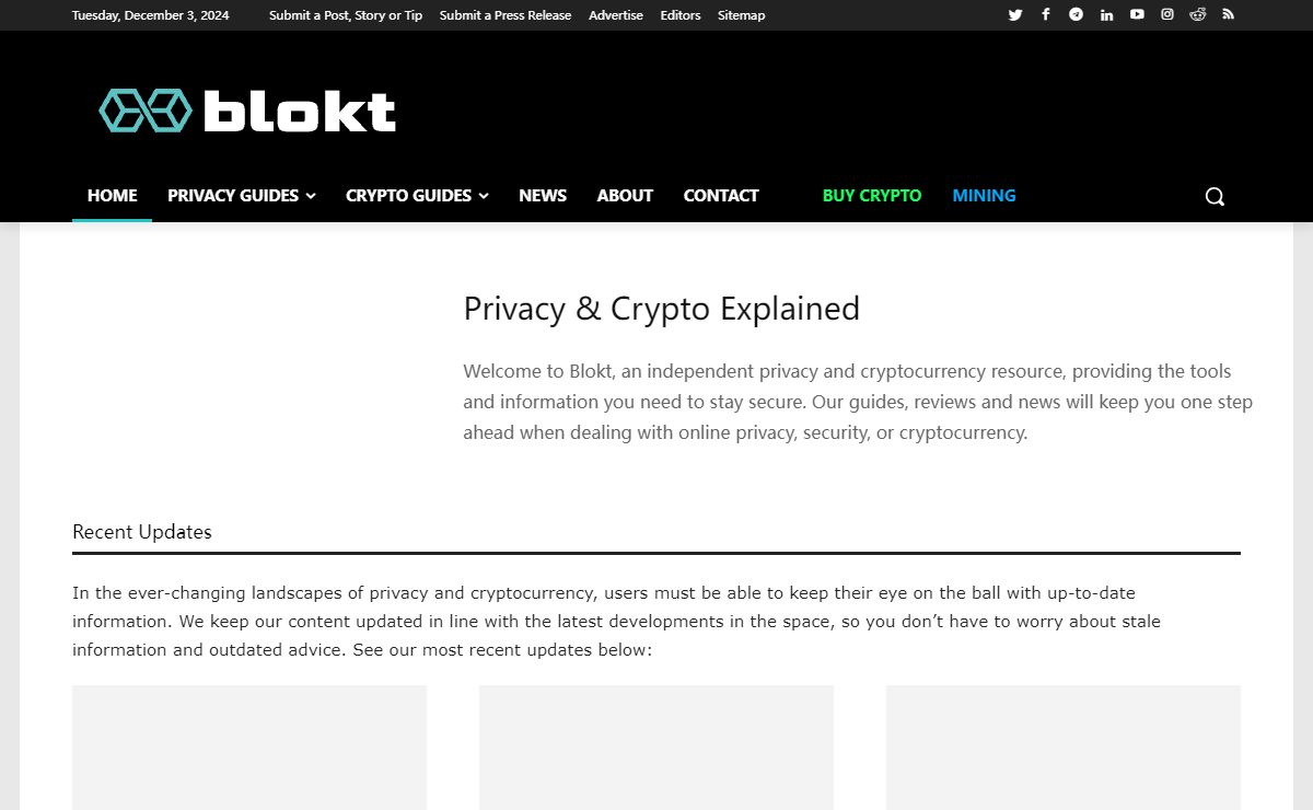 Blokt - Privacy, Tech, Bitcoin, Blockchain & Cryptocurrency