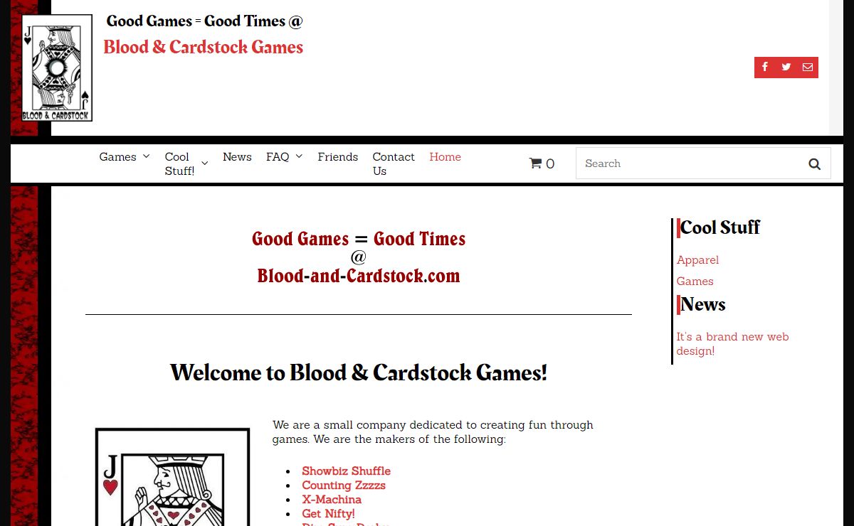 Home - Blood & Cardstock Games