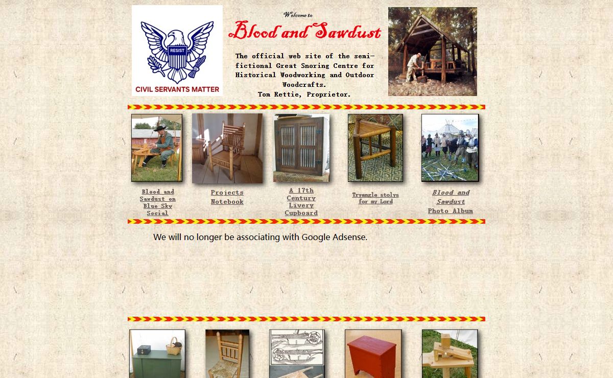 Blood and Sawdust Home Page