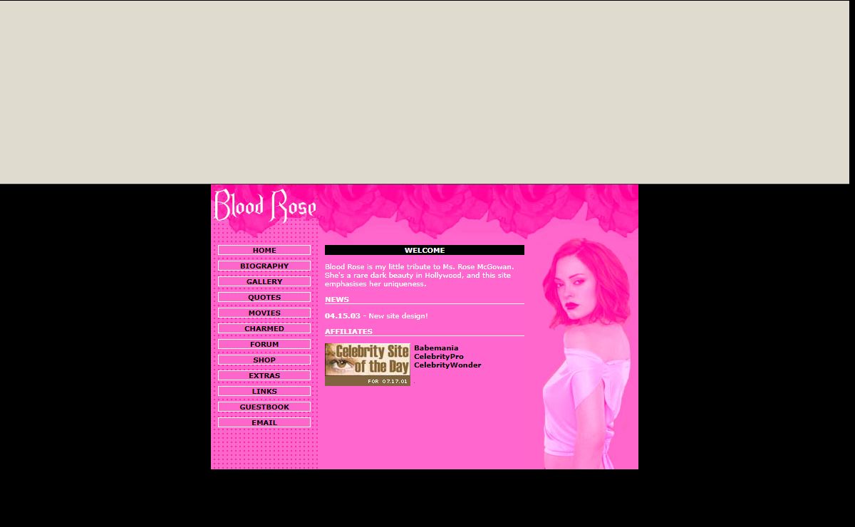 Blood Rose: A Rose McGowan Fansite