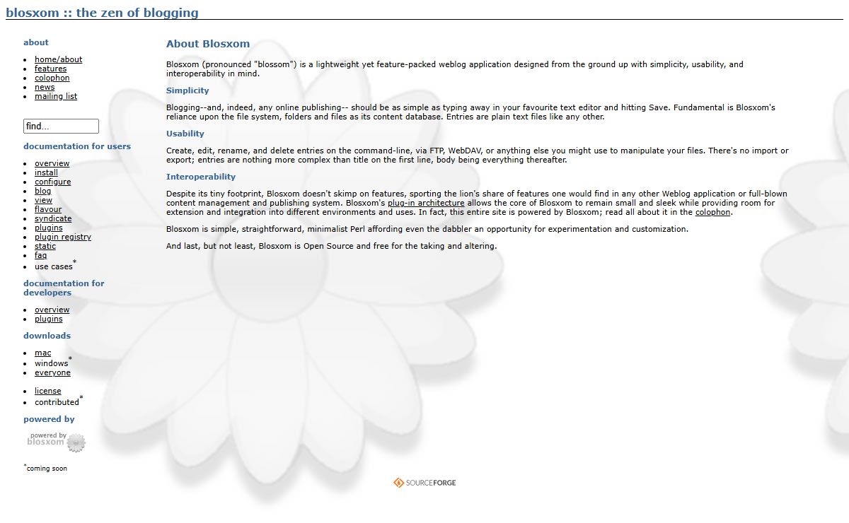 blosxom :: the zen of blogging ::