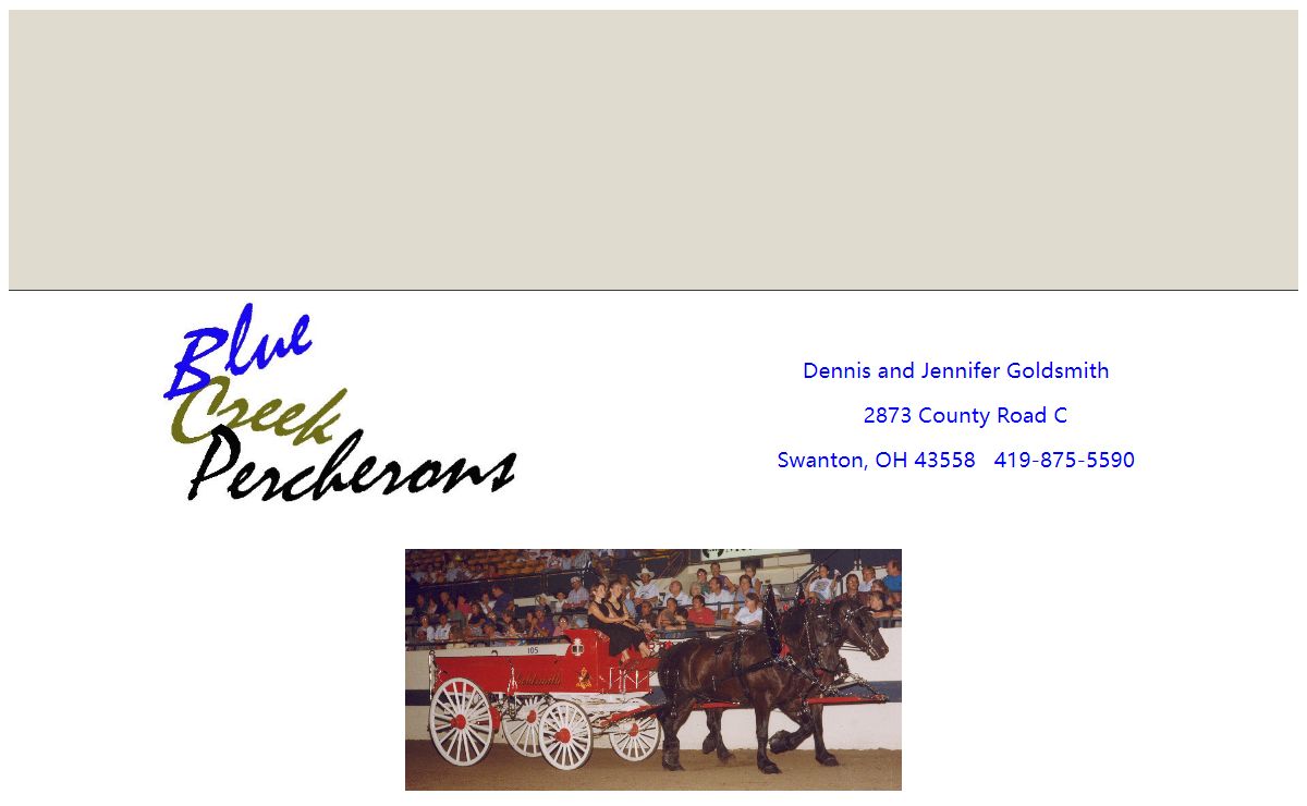 Goldsmith's Blue Creek Percherons