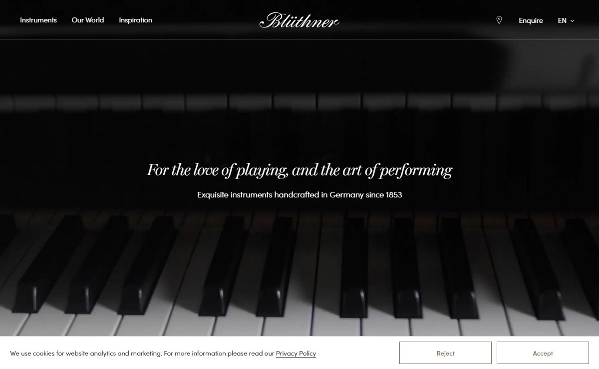 The world's finest pianos since 1853 | Blüthner World