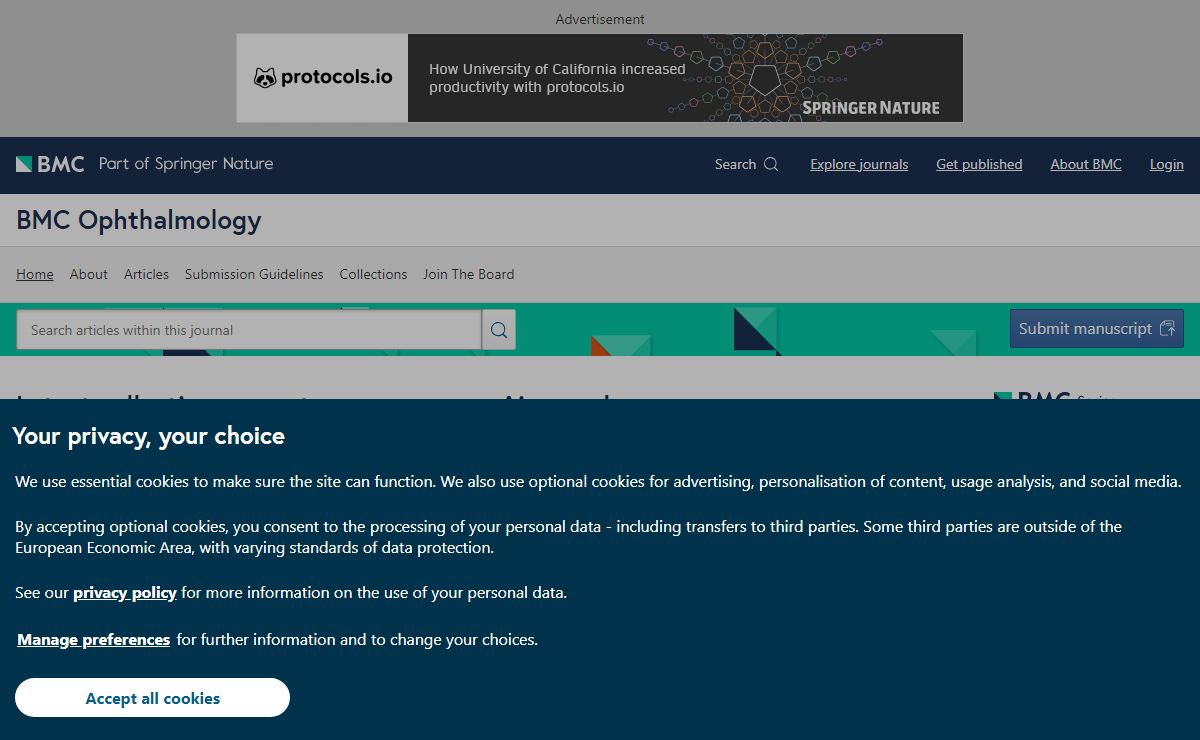 Home page | BMC Ophthalmology