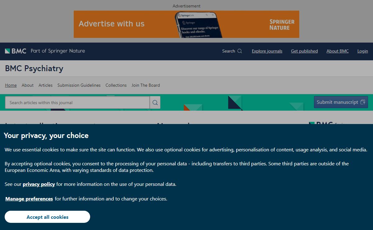 Home page | BMC Psychiatry