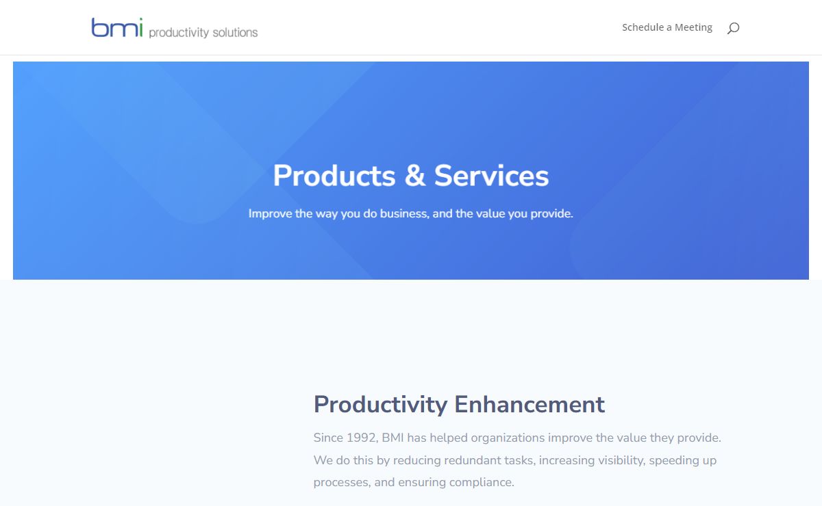 Solutions | BMI Productivity Solutions
