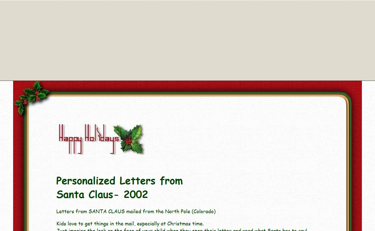 Personalized Letters From Santa