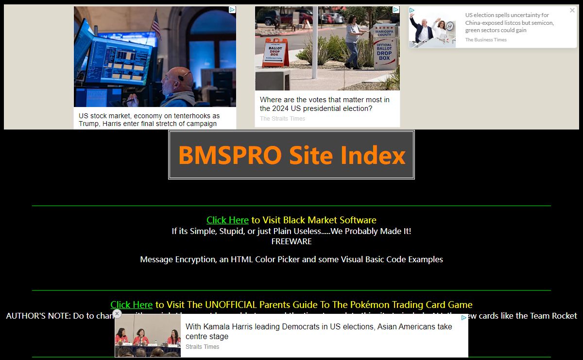 BMSPRO Site Index