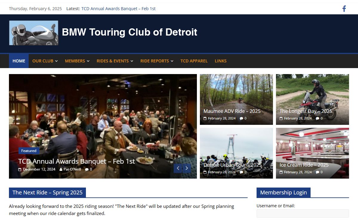 BMW Touring Club of Detroit - "We Ride"