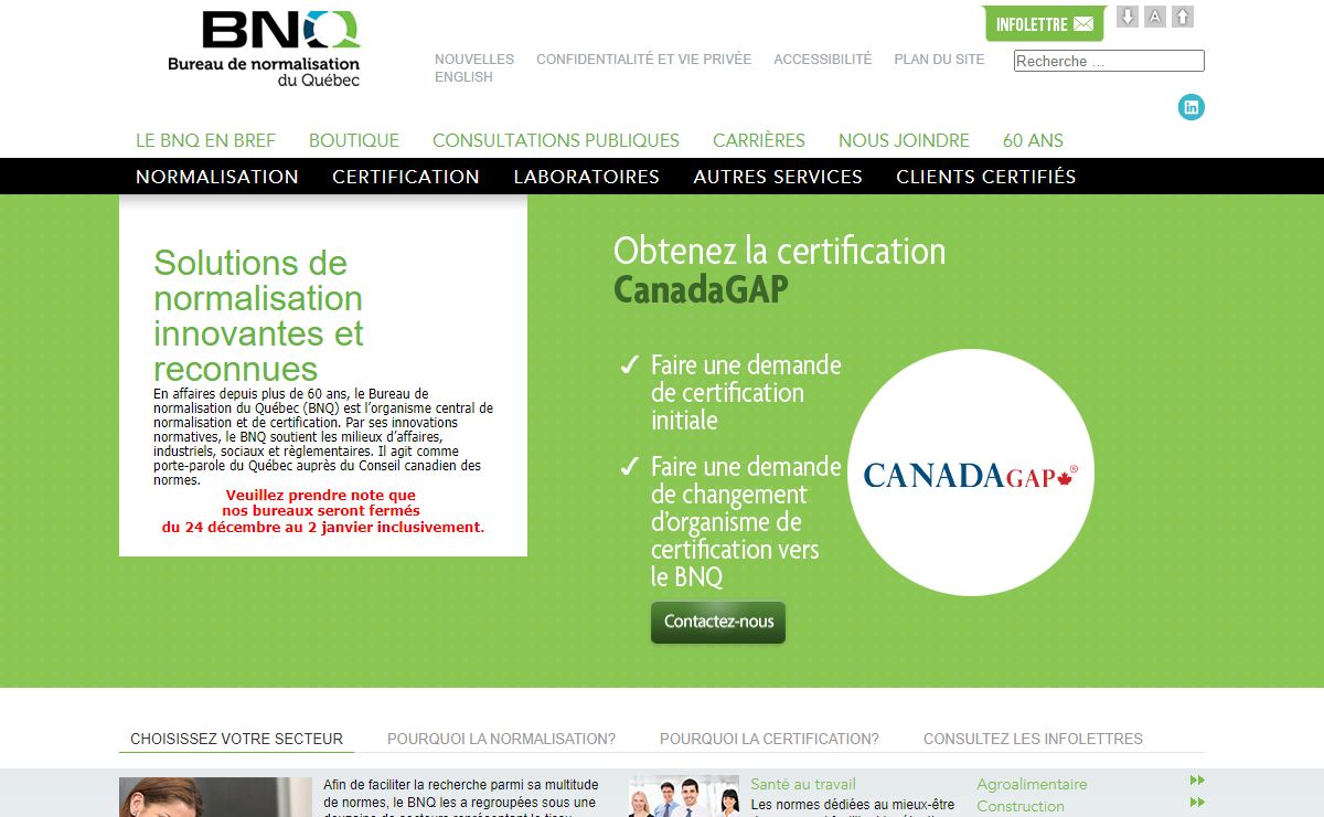 BNQ - Bureau de normalisation du Québec