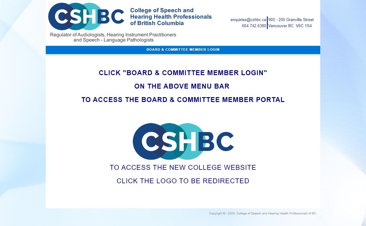 College of Speech and Hearing Health Professionals of British Columbia
