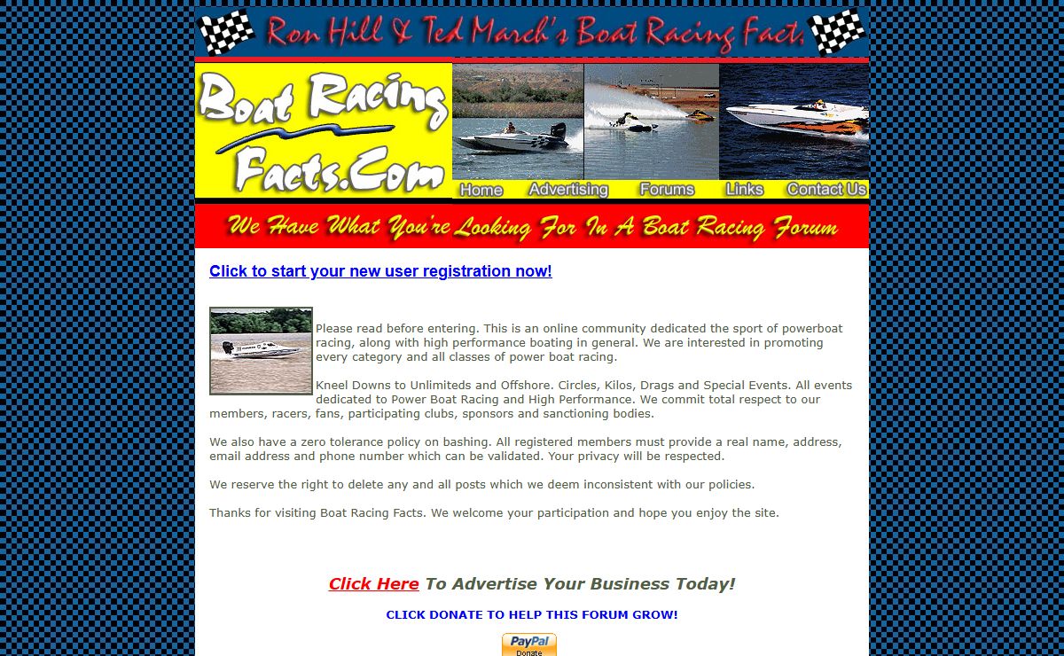Boat Racing Facts ~ Boat Racing Forum & Community