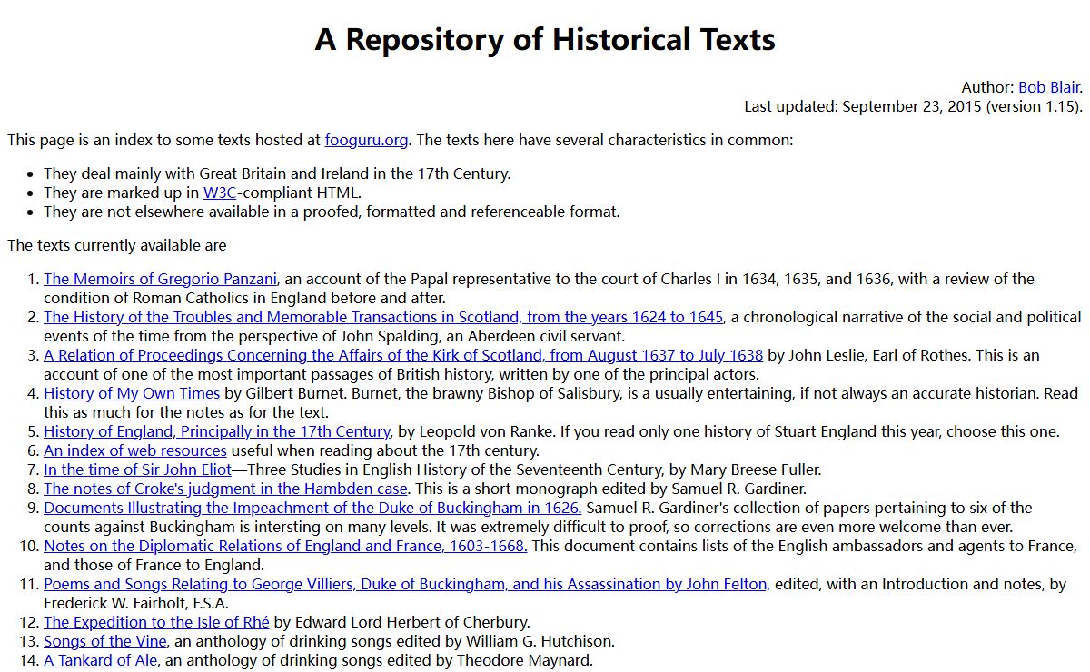 A Repository of Historical Texts