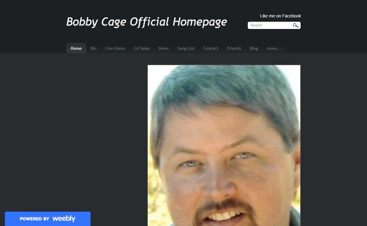 Bobby Cage Official Homepage - Home
