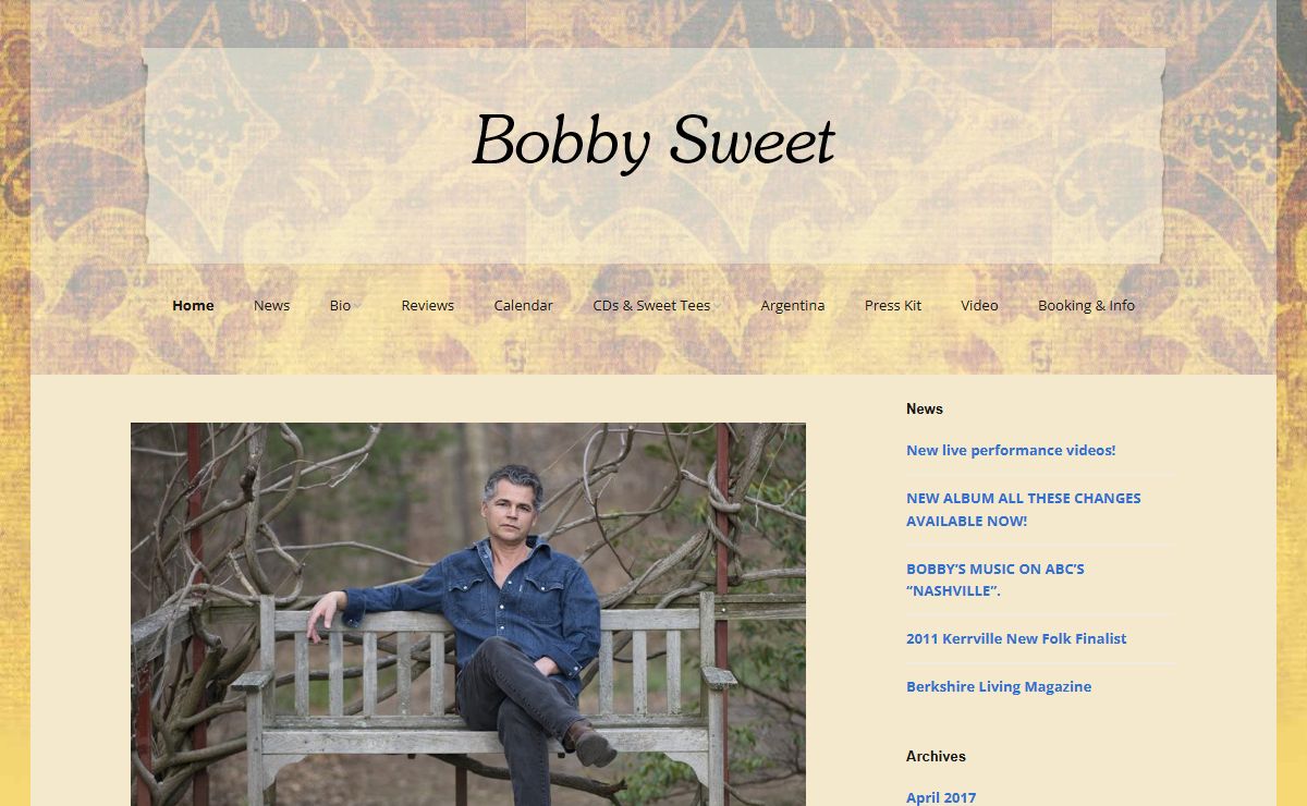 Bobby Sweet – Singer/Songwriter