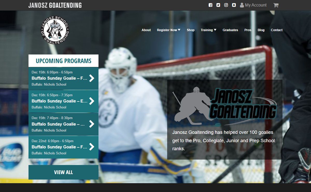 Home - Janosz School of Goaltending