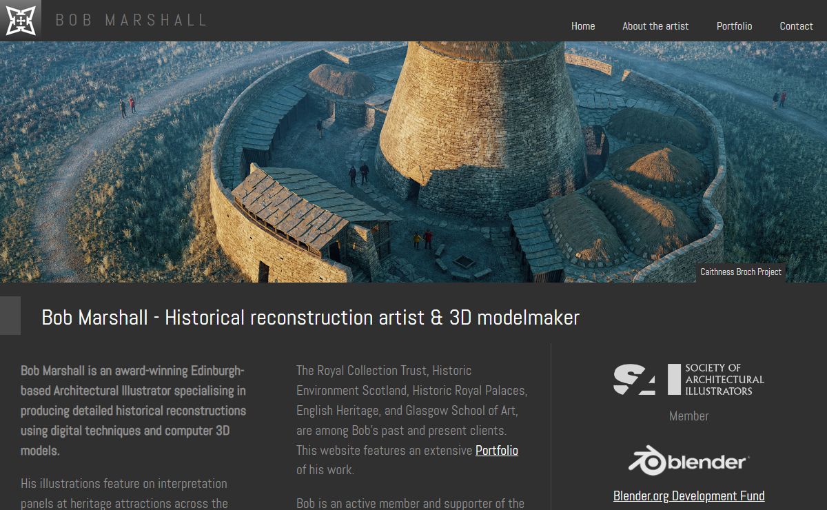 Bob Marshall - Historical reconstruction artist & 3D modelmaker, Edinburgh, Scotland