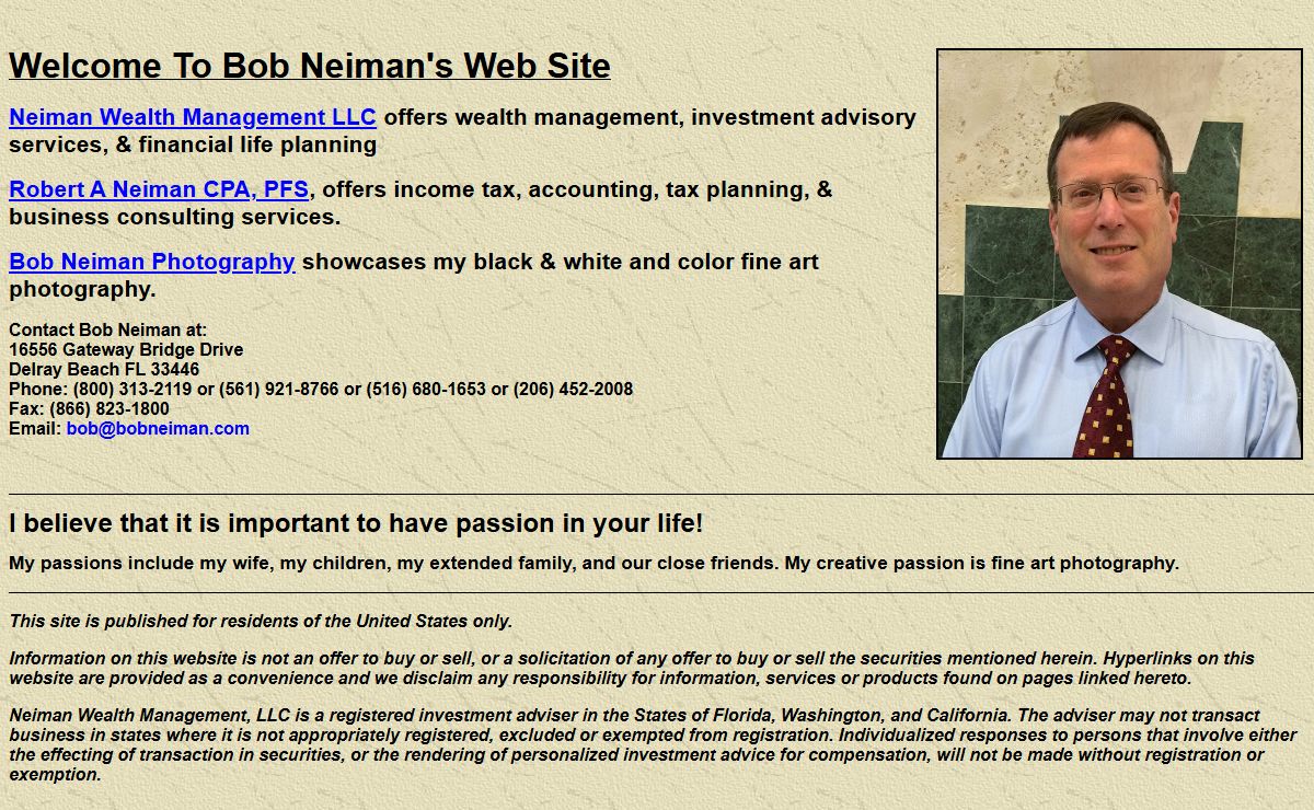 Bob Neiman's Web Site