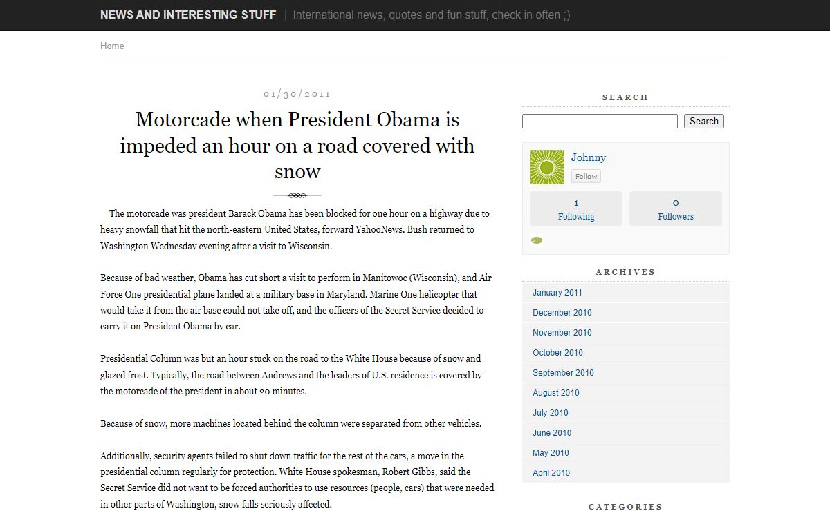 News and interesting stuff