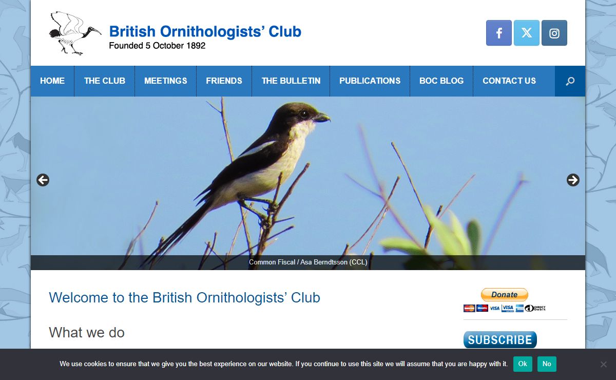 British Ornithologists' Club – Founded 5 October 1892