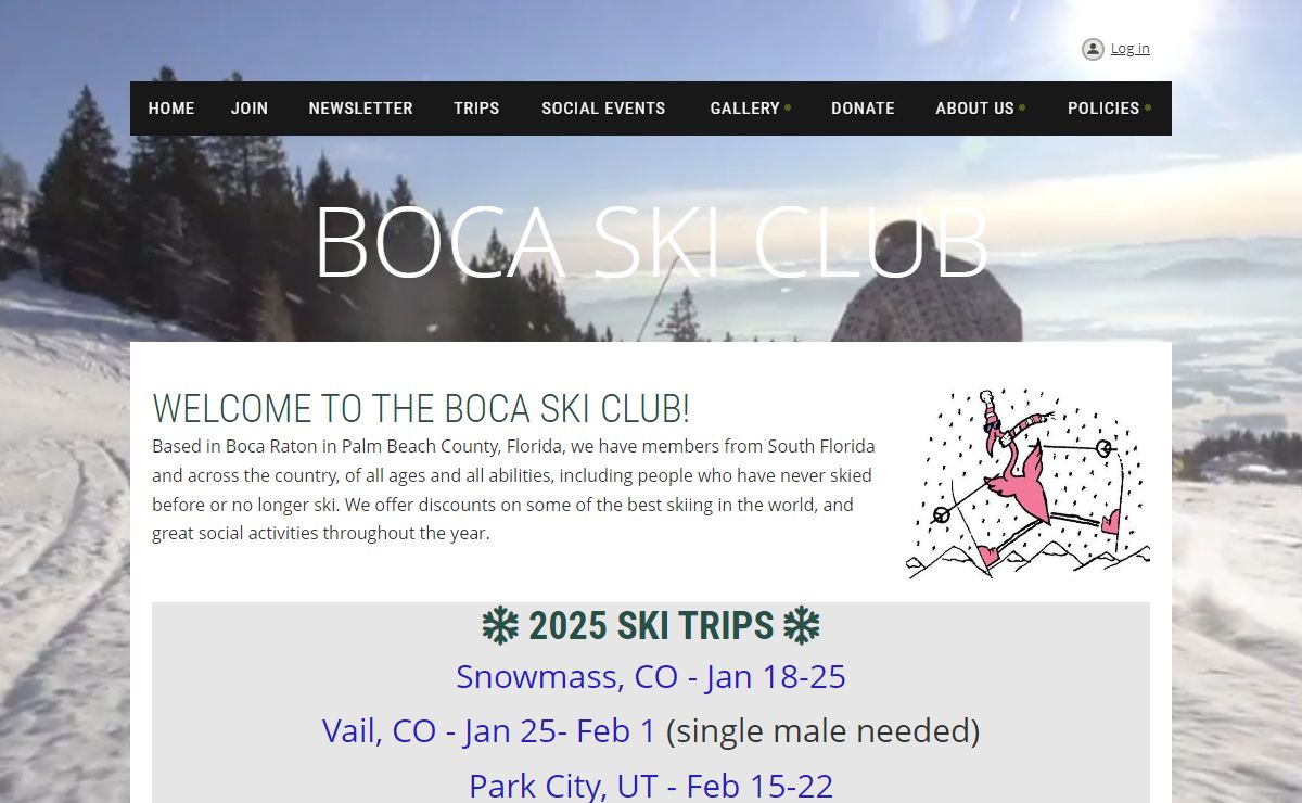 Boca Ski Club - A year round social club offering discounted ski trips