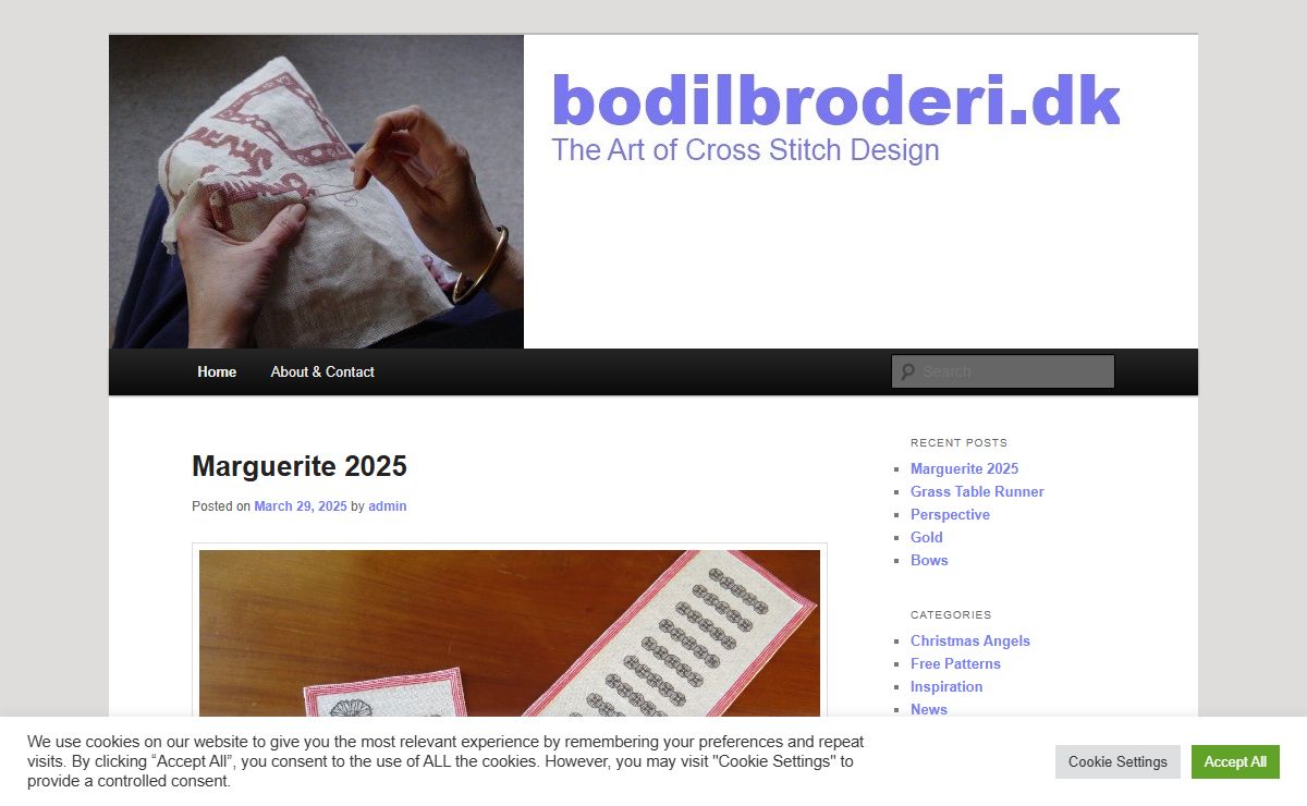 bodilbroderi.dk | The Art of Cross Stitch Design