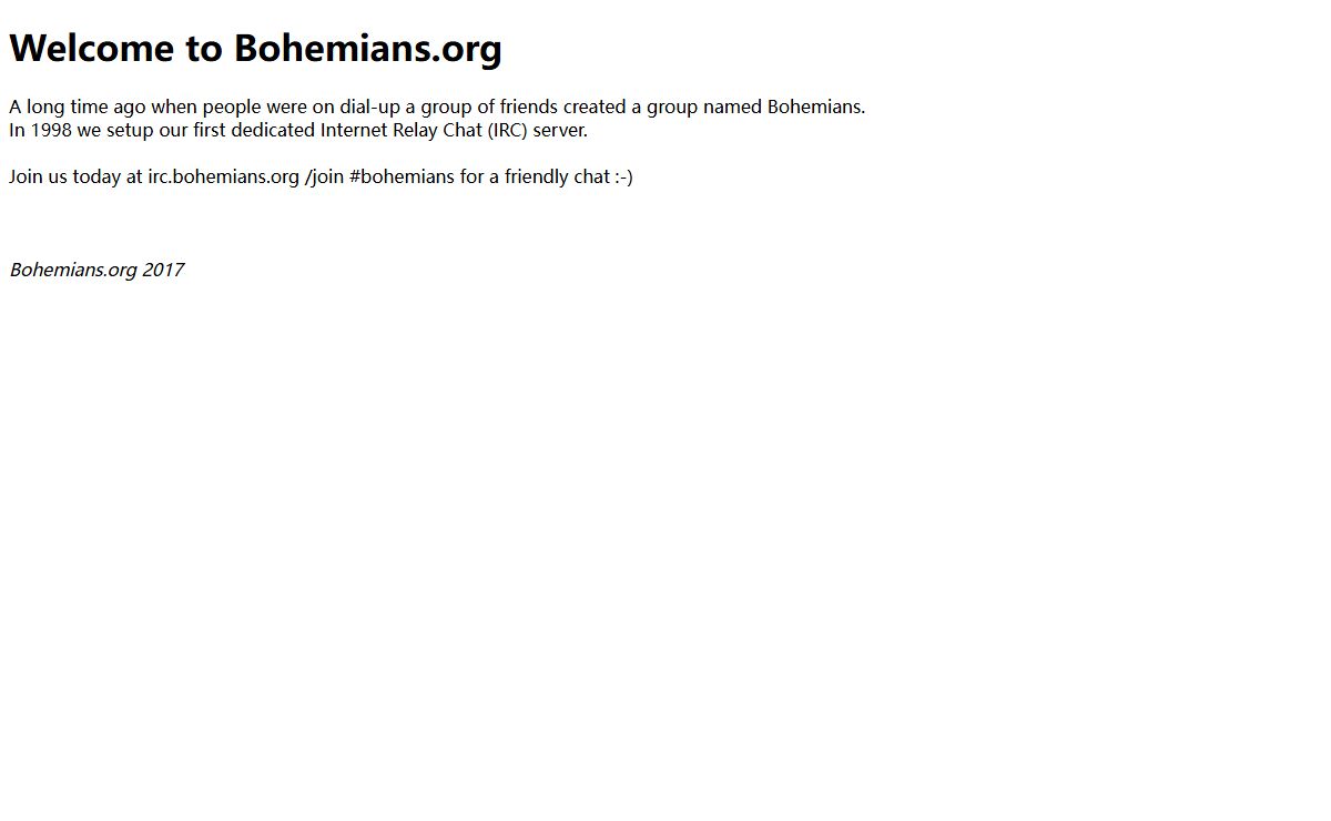 Bohemians.org #bohemians irc since 1998