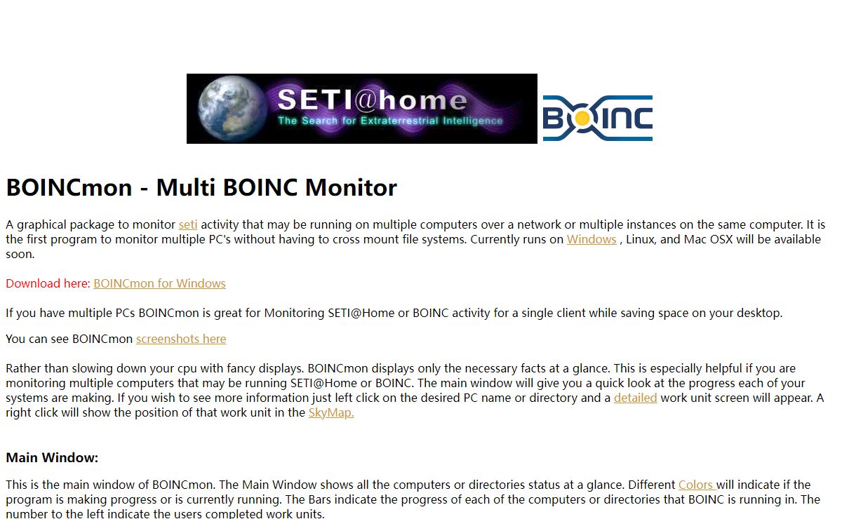 BOINCmon - Multi BOINC Monitor