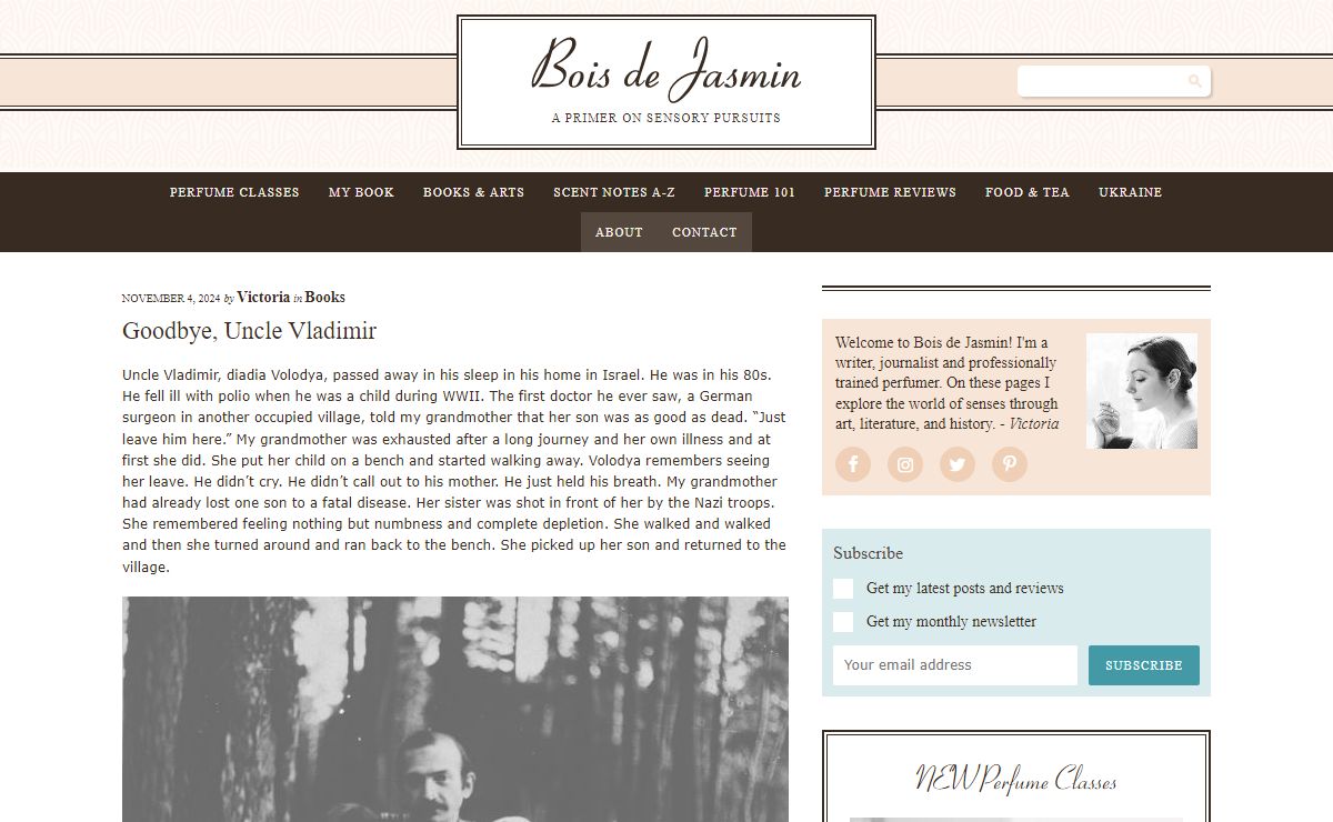 Bois de Jasmin : a Primer on Sensory Pursuits -