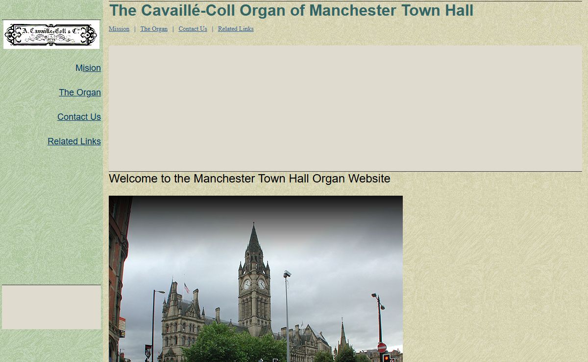 The CavailléColl Organ of Manchester Town Hall