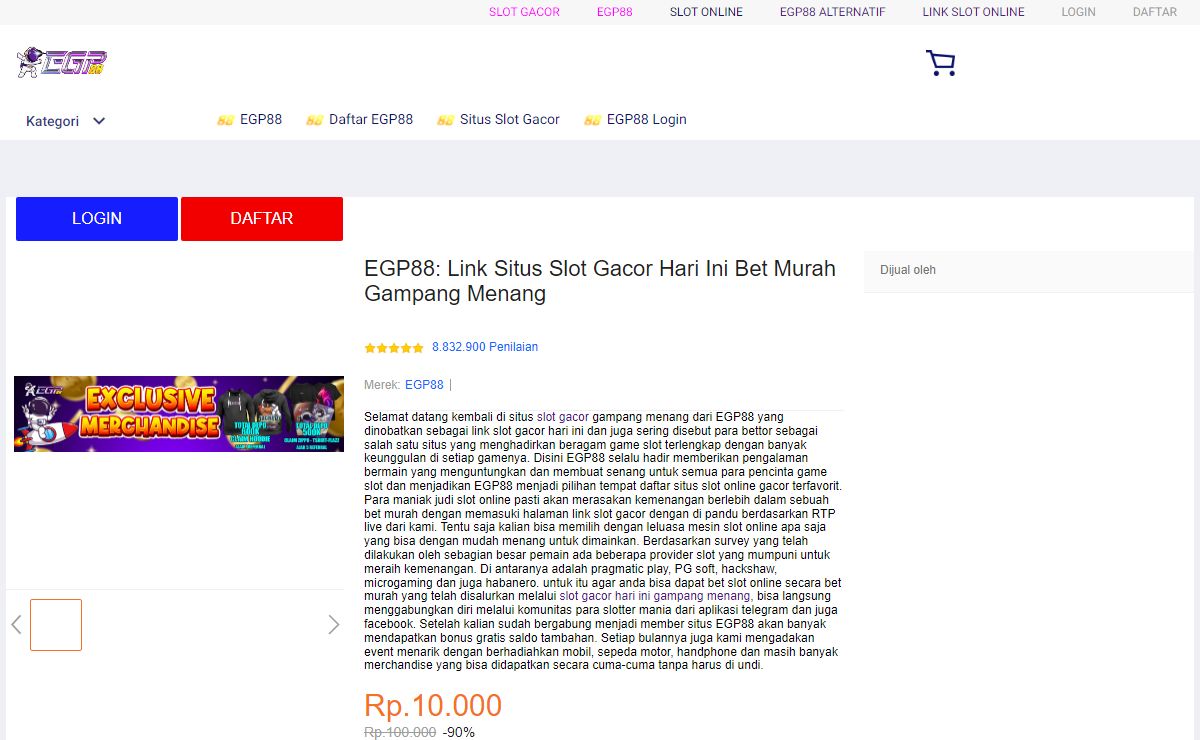 EGP88: Link Situs Slot Gacor Hari Ini Bet Murah Gampang Menang