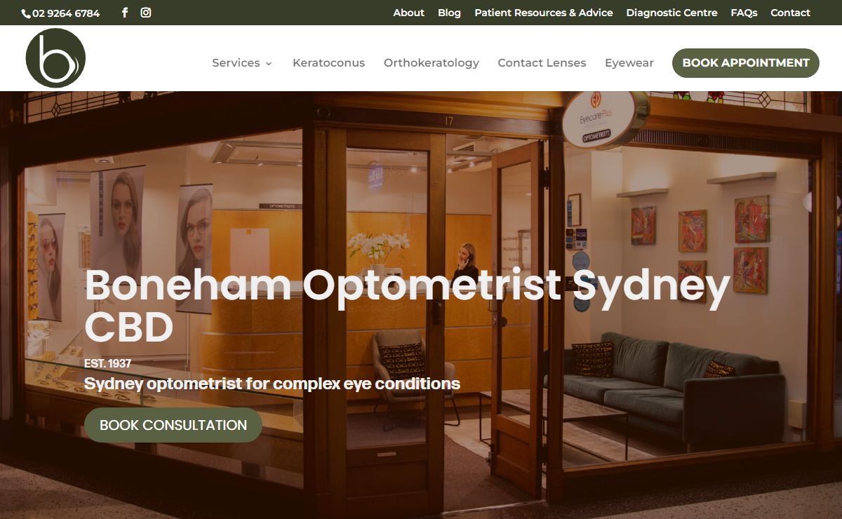 Optometrist Sydney CBD | Boneham Optometrist