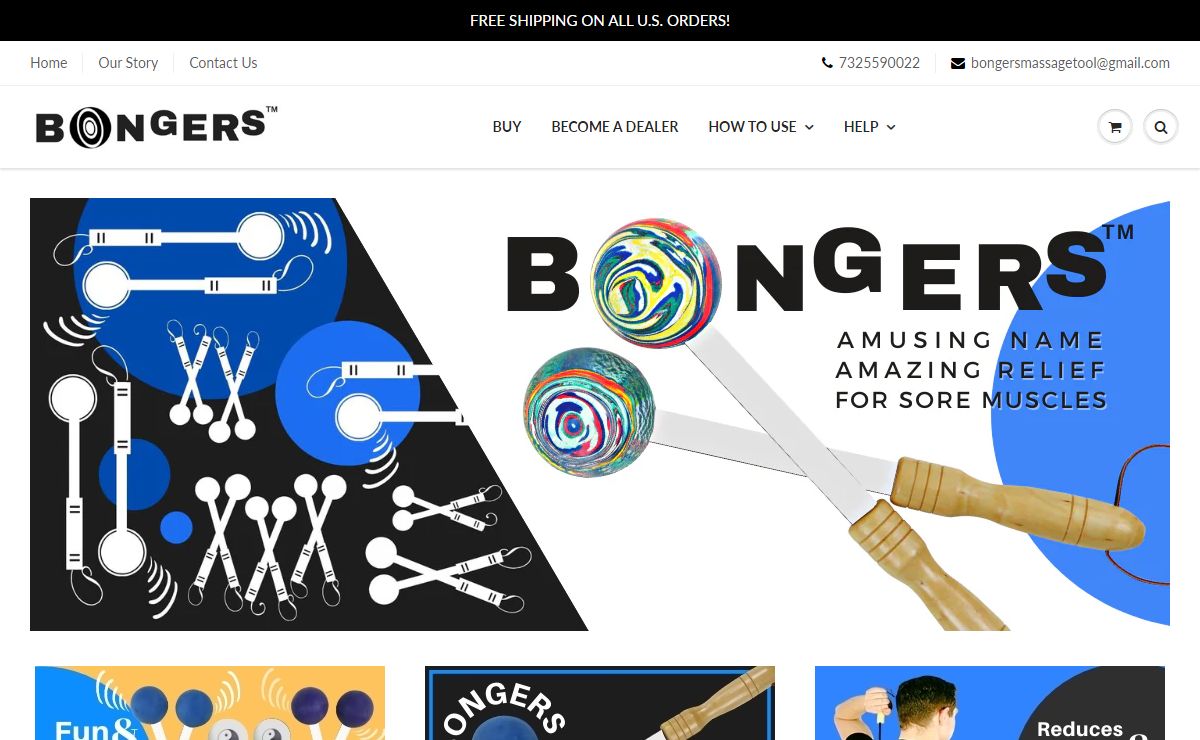 Bongers Handheld Percussive Massage Tool | Get All Over Pain Relief