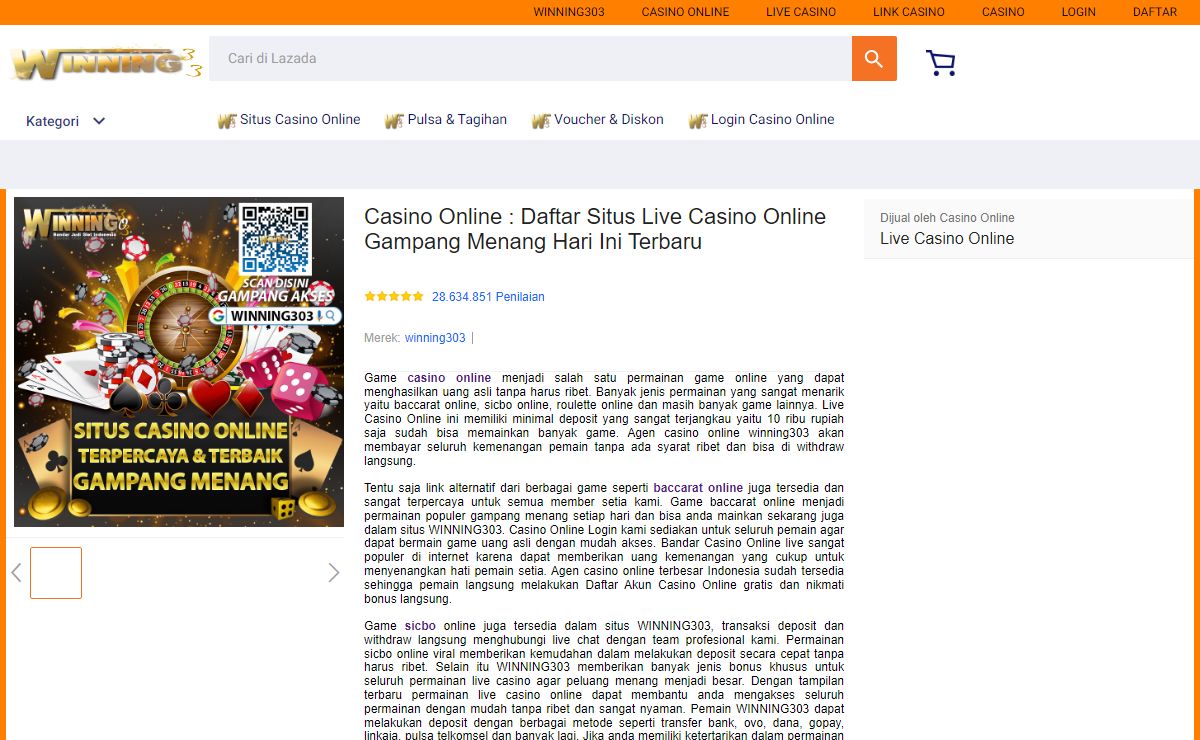 Casino Online : Daftar Situs Live Casino Online Gampang Menang Hari Ini Terbaru