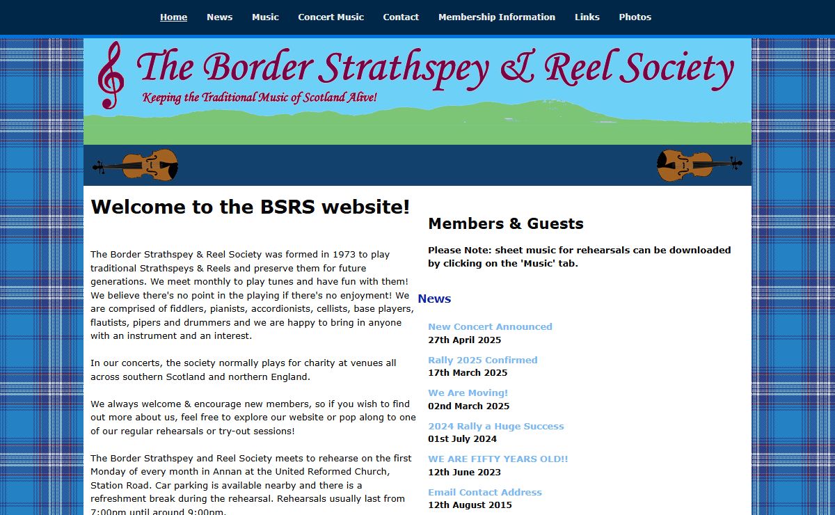 Border Strathspey & Reel Society's website