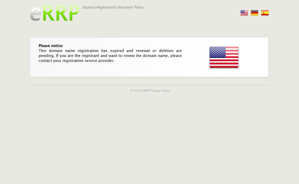 ERRP | Expired Registration Recovery Policy