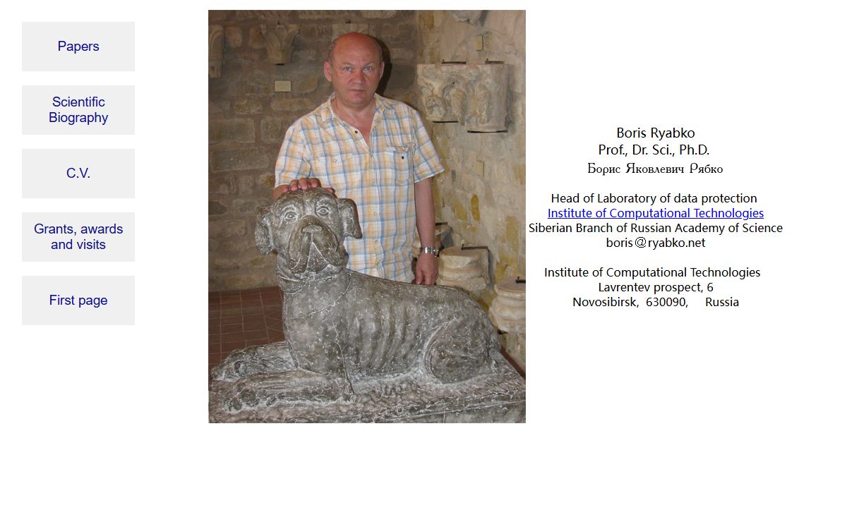 Home Page of Boris Ryabko