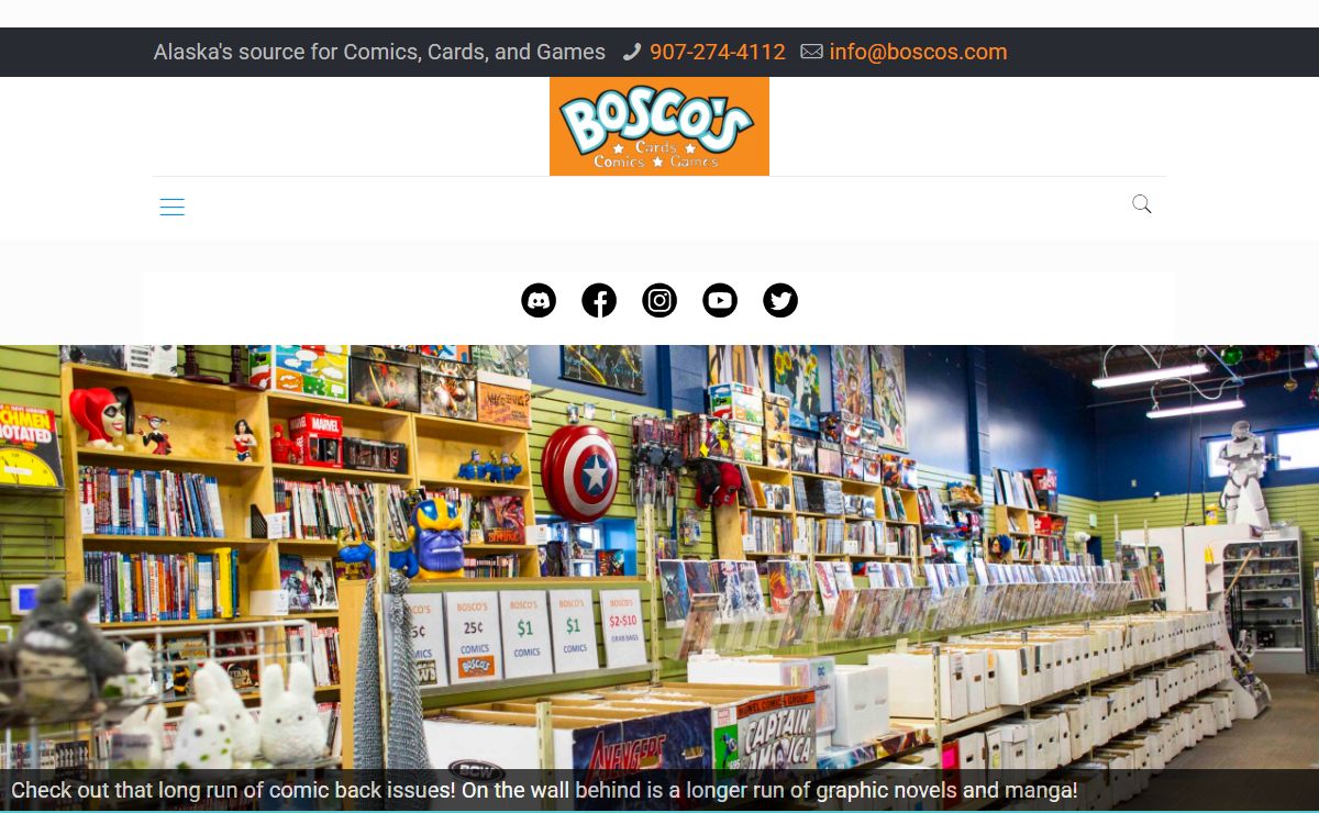 BOSCO'S – Comics Cards and Games