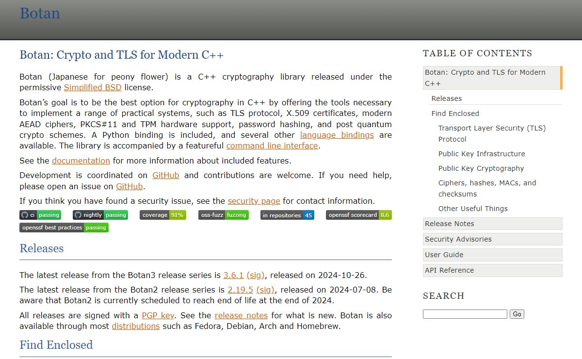 Botan: Crypto and TLS for Modern C++ — Botan